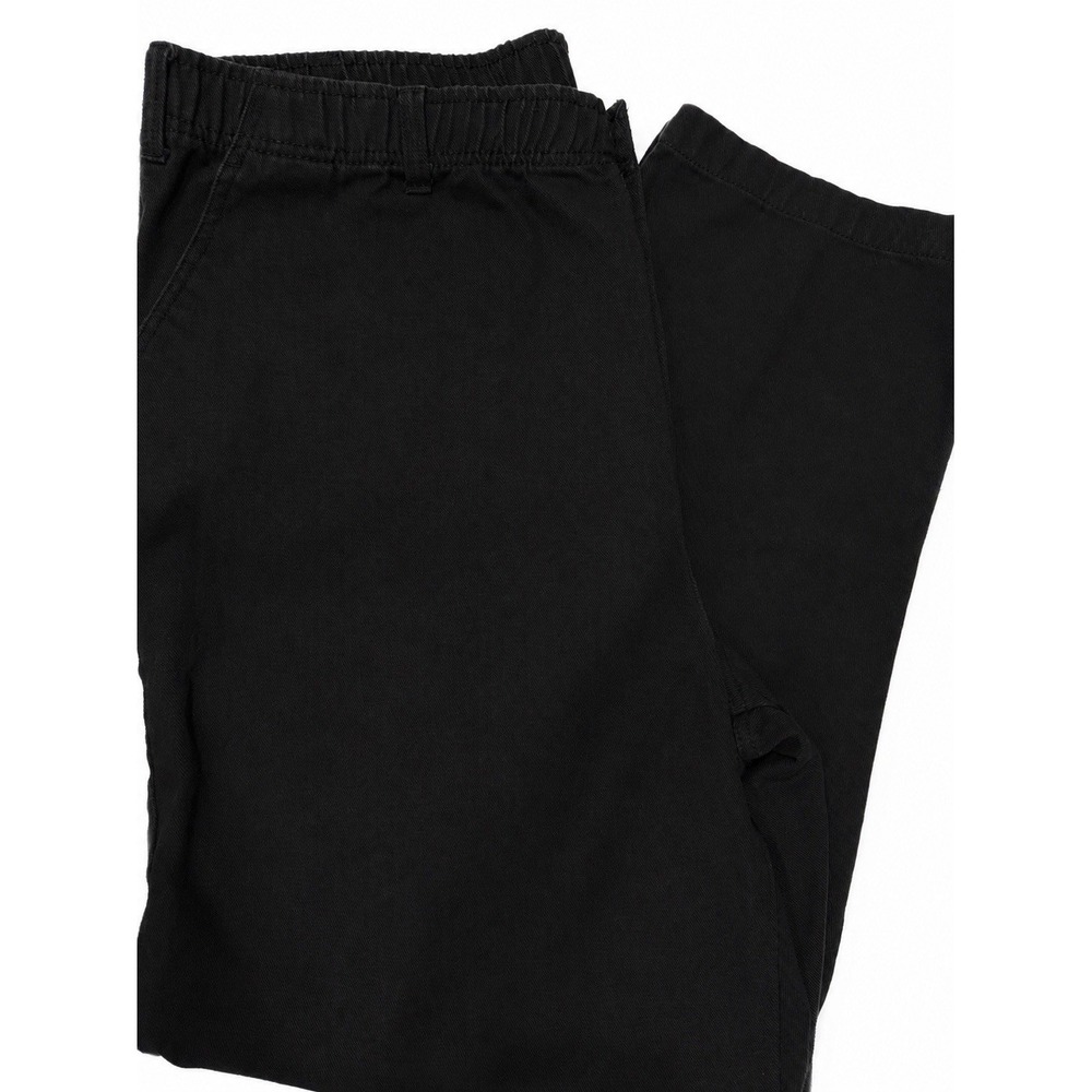 Harbor Bay Men 2XL Elastic Waist Cotton Twill Casual Pants Black 2XL/34 Comfort